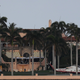 The Trump helicopter is seen at the Mar-a-Lago Resort. Photo via Getty.